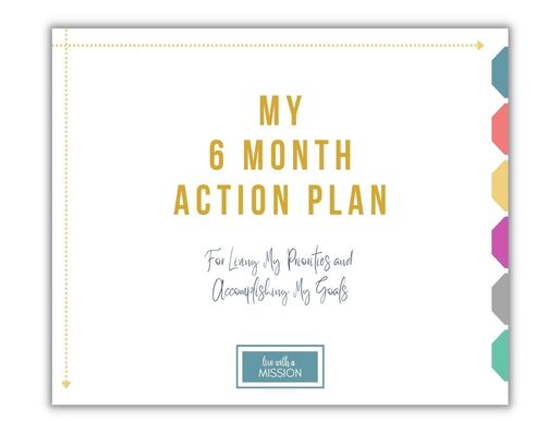 6 Month Action Plan Workbook for Goals