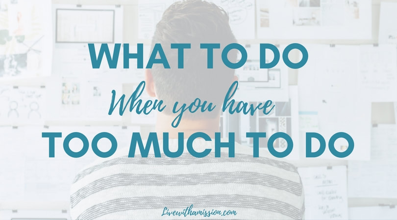 What To Do When You Have Too Much To Do